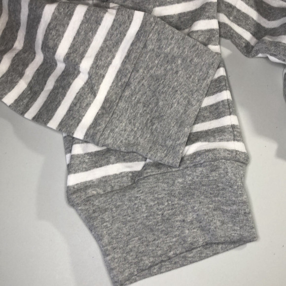 MENS 100% Cotton Pajama Set Gray and White Striped Size M New in open packaging - Picture 12 of 13